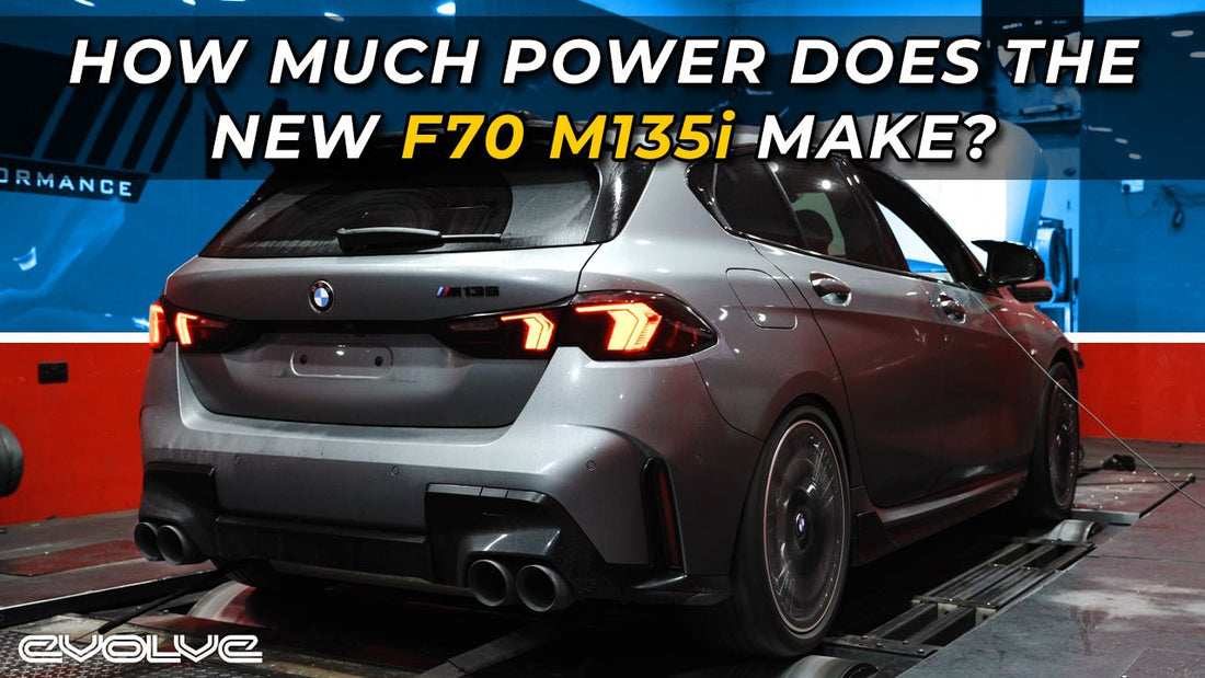 How much power does the new F70 M135i make? Dyno Testing standard power - Evolve Automotive