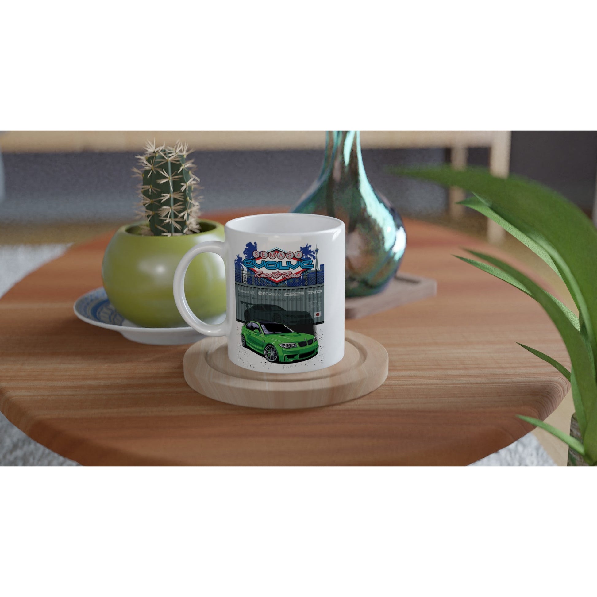 Evolve SEMA White 11oz Ceramic Mug - Evolve Automotive