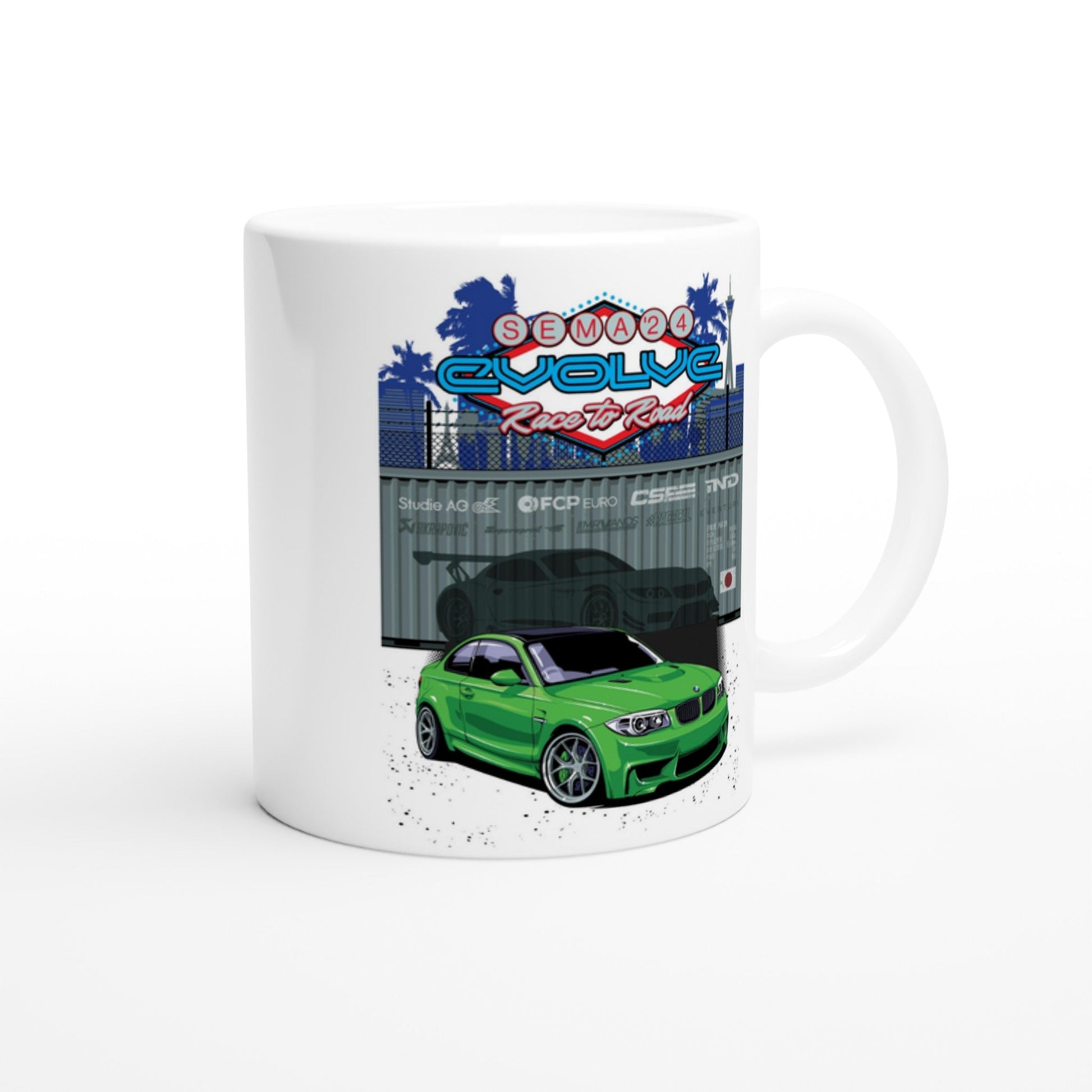 Evolve SEMA White 11oz Ceramic Mug - Evolve Automotive