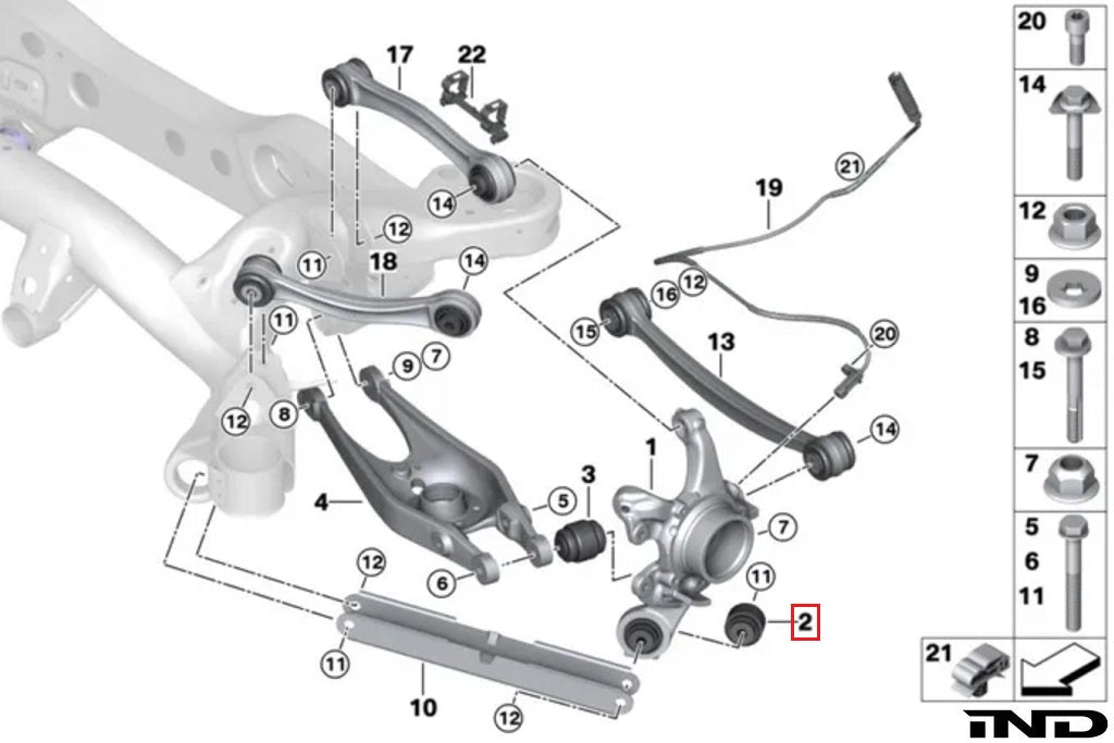 Fall - Line Motorsports E9X M3 / E82 1M Lower Tension Arm Bearing - Outer - Evolve Automotive