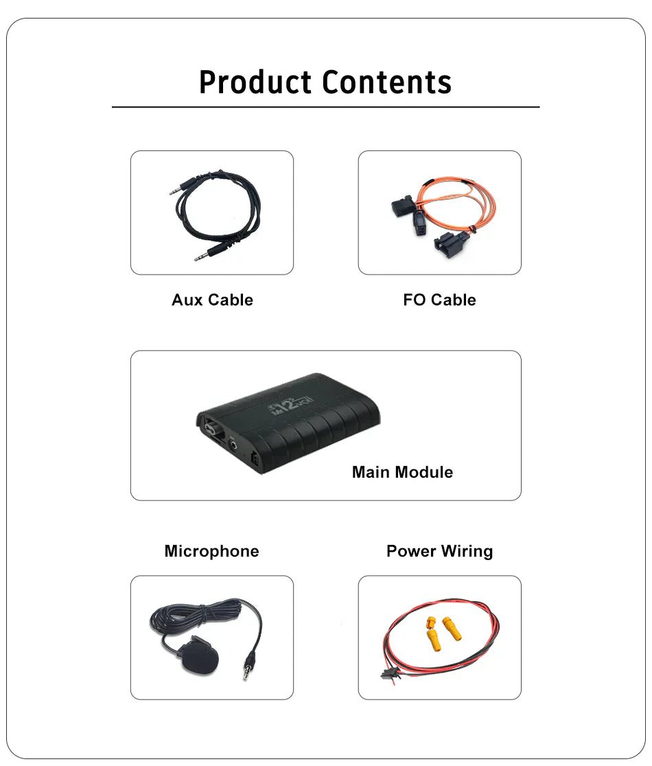 Mr12Volt Audi A4 A6 A8 Q7 MOST Bluetooth Adapter Interface for with MMI 2G High - Evolve Automotive