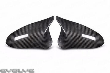 TRE Pre-Preg Carbon Fibre Wing Mirror Covers - BMW F87 M2 Competition | F80 M3 | F82 | F83 M4 - Evolve Automotive