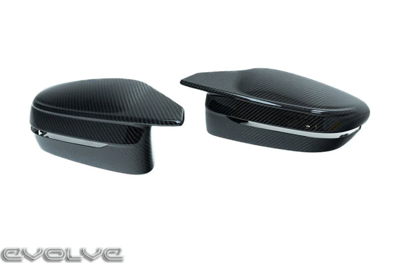 TRE Pre-preg Carbon Fibre Wing Mirror Covers - BMW G87 M2 | G80 | G81 M3 | G82 | G83 M4 - Evolve Automotive